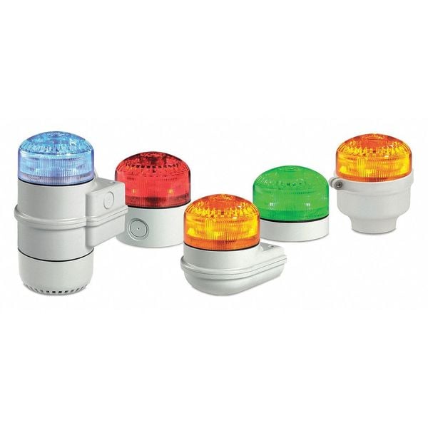 Beacon Warning Sounder Light, Clear, LED