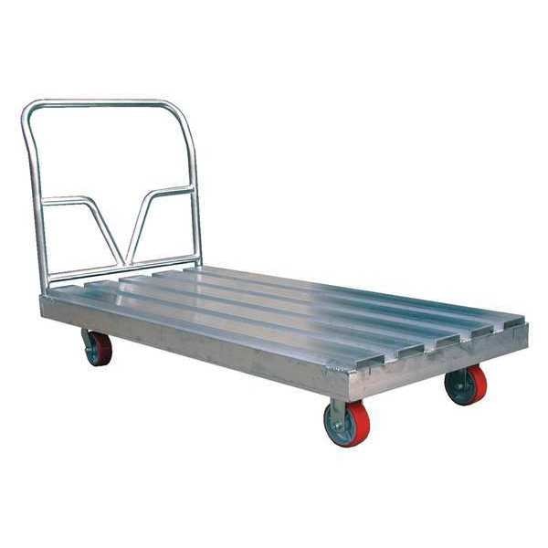 Aluminum Channel Platform Truck 3600 lb Poly-On-Steel Casters 36 x 72