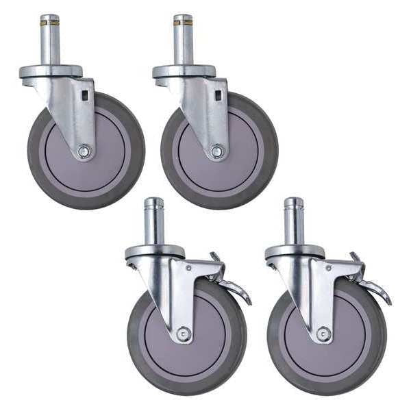 Swivel Casters, Polyurethane, 5