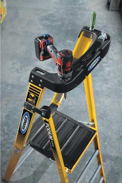 7 ft Fiberglass Podium Stepladder