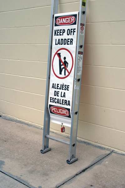 Ladder Shield Wrap, Danger Do Not Climb