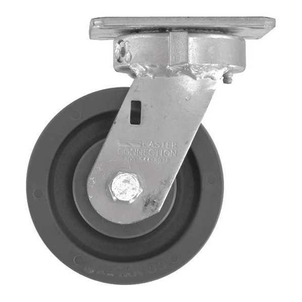 Swivel Plate Caster, Nylon, 5 in., 1250 lb.