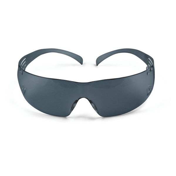 Safety Glasses, Wraparound Gray Polycarbonate Lens, Anti-Fog