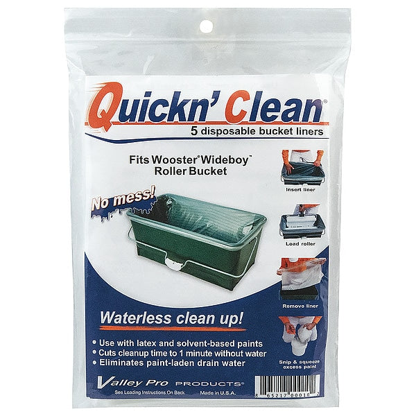 Plastic Paint Bucket Liner, 5 gal, 5 PK