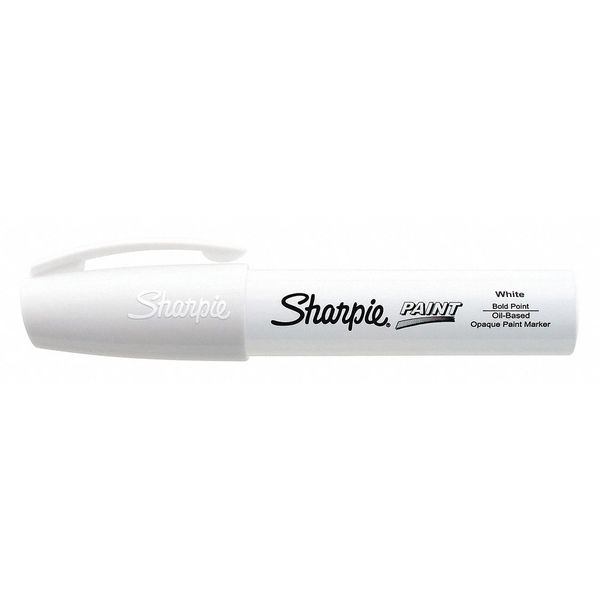 Paint Marker, Broad Point, White, PK6