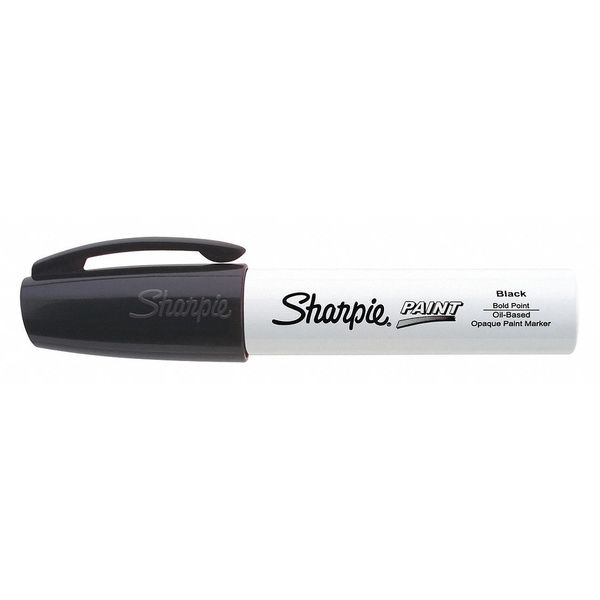 Paint Marker, Broad Point, Black, PK6