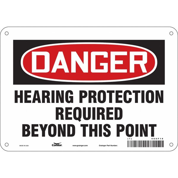 Safety Sign, 7 in Height, 10 in Width, Aluminum, Vertical Rectangle, English, 466F16
