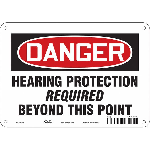Safety Sign, 7 in Height, 10 in Width, Aluminum, Vertical Rectangle, English, 466F23