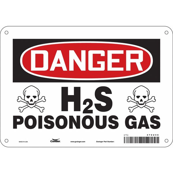 Safety Sign, 7 in Height, 10 in Width, Aluminum, Vertical Rectangle, English, 470U56