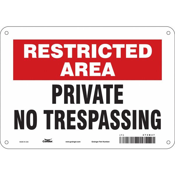 Safety Sign, 7 in Height, 10 in Width, Aluminum, Vertical Rectangle, English, 473M47