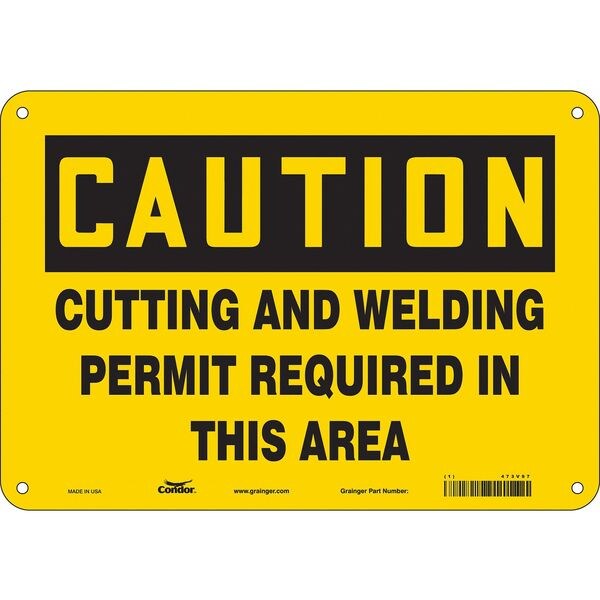 Safety Sign, 7 in Height, 10 in Width, Aluminum, Vertical Rectangle, English, 473V97