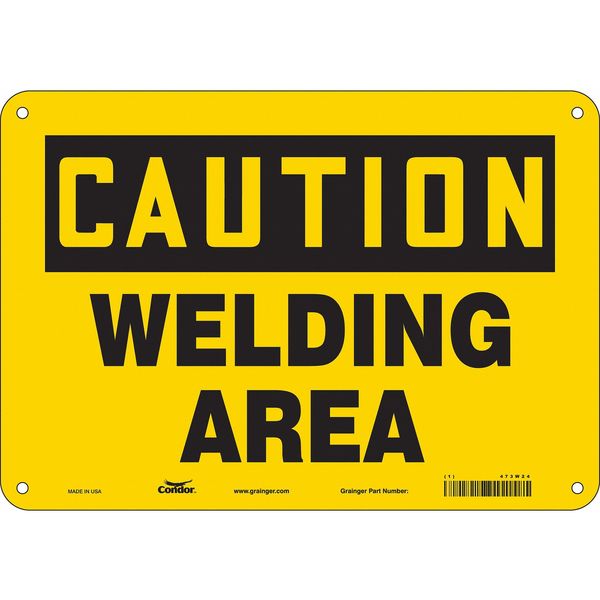 Safety Sign, 7 in Height, 10 in Width, Aluminum, Vertical Rectangle, English, 473W24