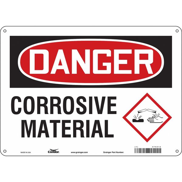 Chemical Sign, 10 in H, 14 in W, Horizontal Rectangle, English, 475Z12
