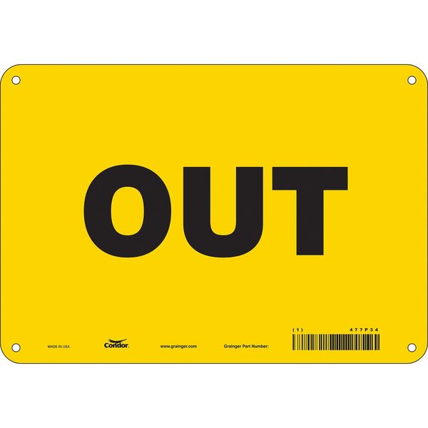 Traffic Sign, 7 in H, 10 in W, Aluminum, Vertical Rectangle, English, 477P34