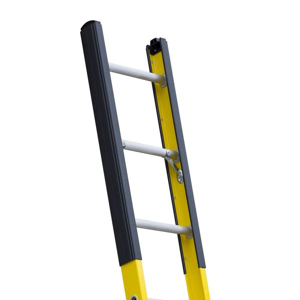 Manhole Ladder, Fiberglass, Yellow Finish