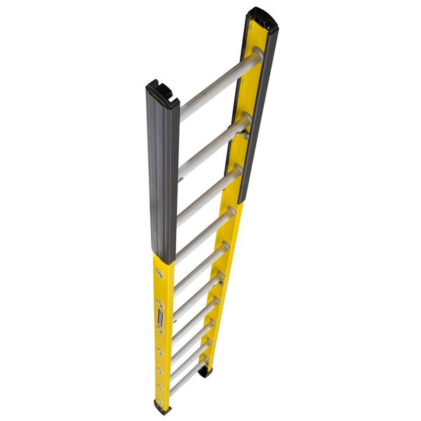 Manhole Ladder, Fiberglass, Yellow Finish