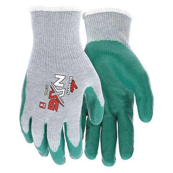 Nitrile Coated Gloves, Palm Coverage, Gray/Green, S, PR