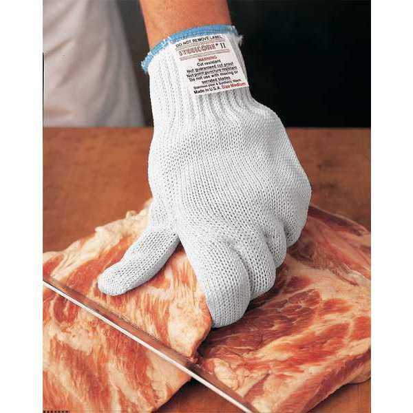 Cut Resistant Gloves, A8 Cut Level, Uncoated, S, 1 PR