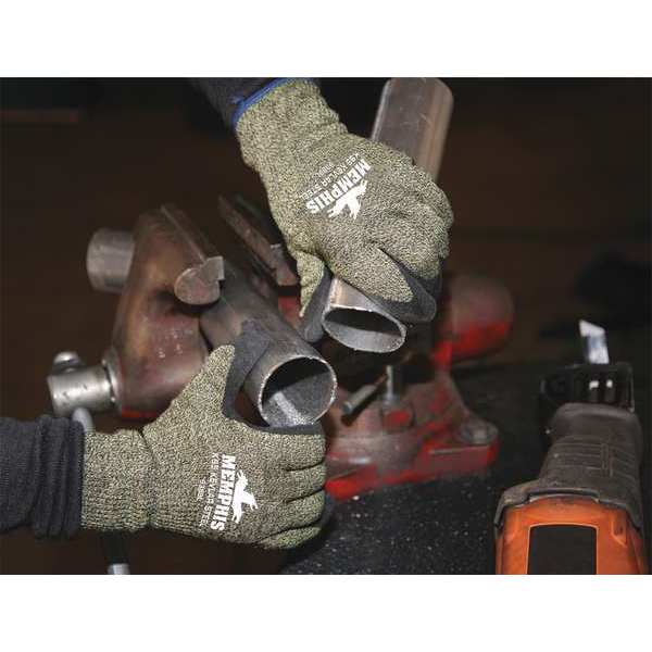 Cut Resistant Coated Gloves, A4 Cut Level, Latex, 2XL, 1 PR