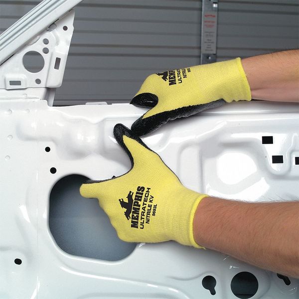 Cut Resistant Coated Gloves, A2 Cut Level, Foam Nitrile, M, 1 PR