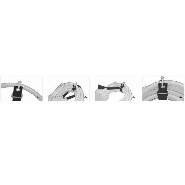 Back-to-Back Strap, No Adhesive, 24 in, 2 in Wd, Black, 10 PK