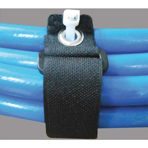 Back-to-Back Strap, No Adhesive, 3 ft, 2 in Wd, Black, 10 PK