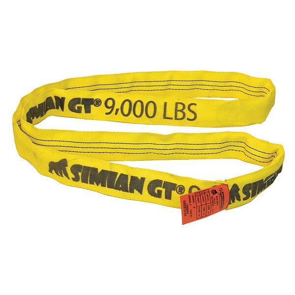 Round Sling, Endless, 1-1/8in. Dia, 12ft. L