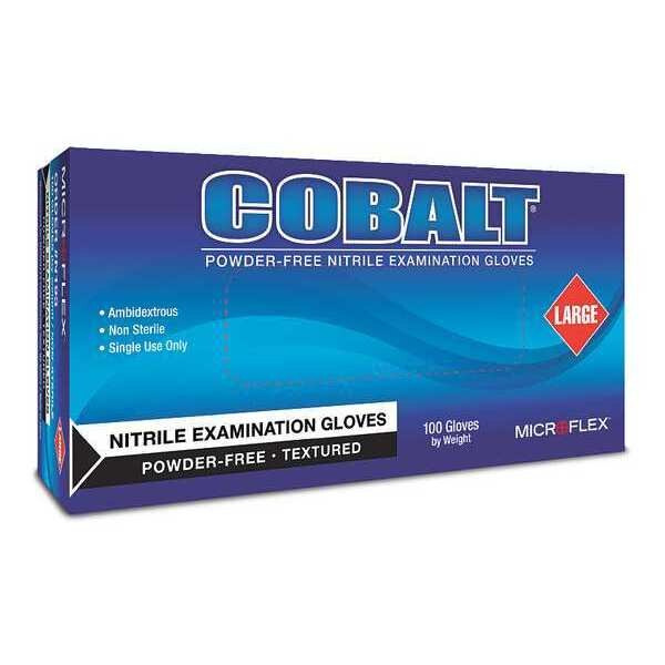 Exam Gloves, Nitrile, Powder Free, Cobalt Blue, XS, 100 PK