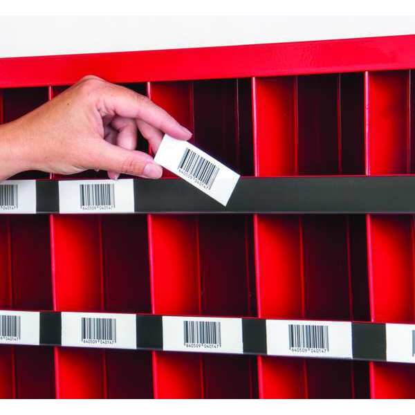 Label Holder, Self-Adhesive, 1-1/8 inH, PK9