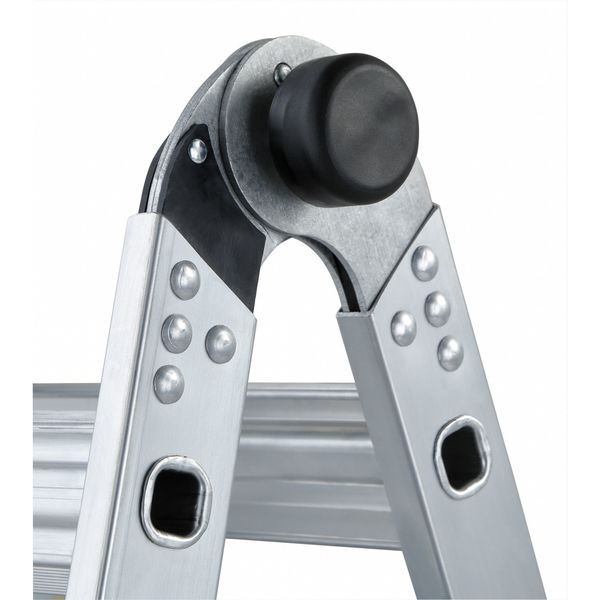 Multipurpose Ladder, Extension, Scaffold, Staircase, Stepladder Configuration, 15 ft, Aluminum