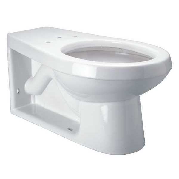 Toilet Bowl, 1.1 gpf, Siphon Jet, Floor Mount Mount, Elongated, White