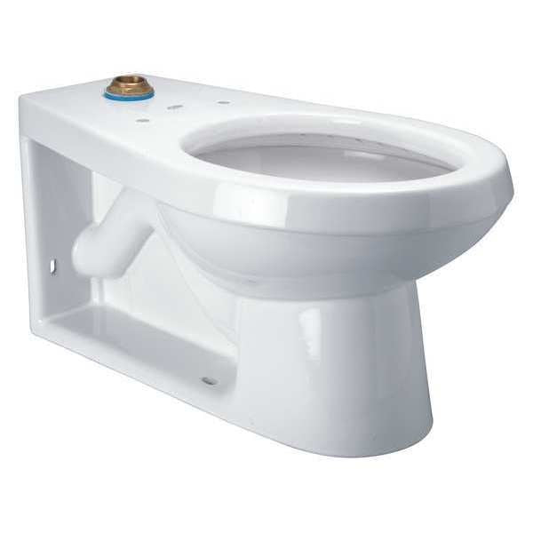 Toilet Bowl, 1.28 gpf, Siphon Jet, Floor Mount Mount, Elongated, White