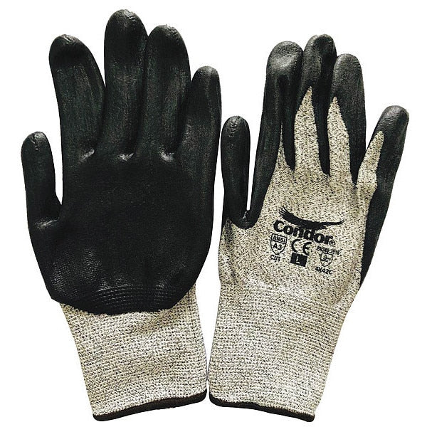 Cut Resistant Coated Gloves, A3 Cut Level, Nitrile, S, 1 PR