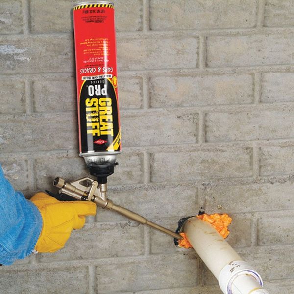 Insulation Spray Foam Sealant, 24 oz, Aerosol Can, Orange, 1 Component