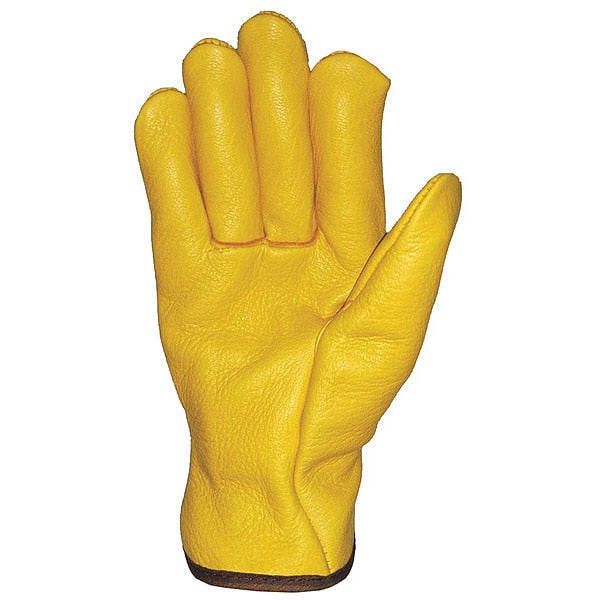 Gloves, L, Gold/Yellow, Unlined, Elkskin, PR