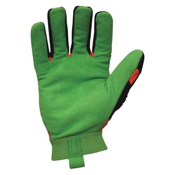 Impact Gloves, XL, Hi-Vis Orange/Green, PR