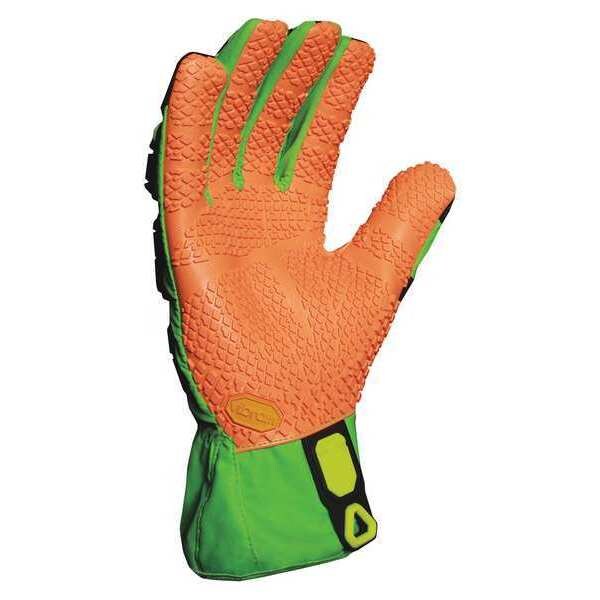 Anti-Vibration Gloves, L, Grn/Orng/Yllw, PR