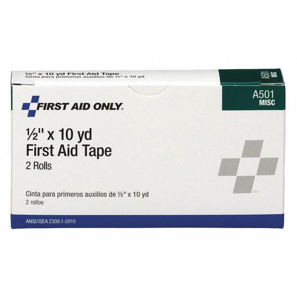 First Aid Tape, Wt, Cloth, 1/2