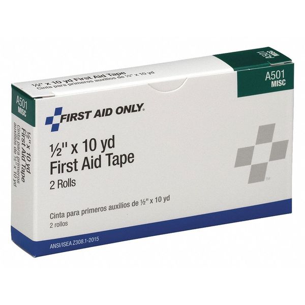 First Aid Tape, Wt, Cloth, 1/2