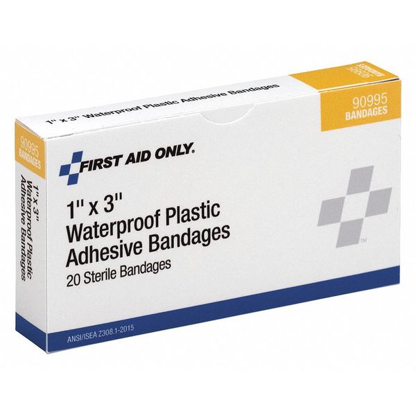 Adhesive Bandages, Beige, Plastic, PK20