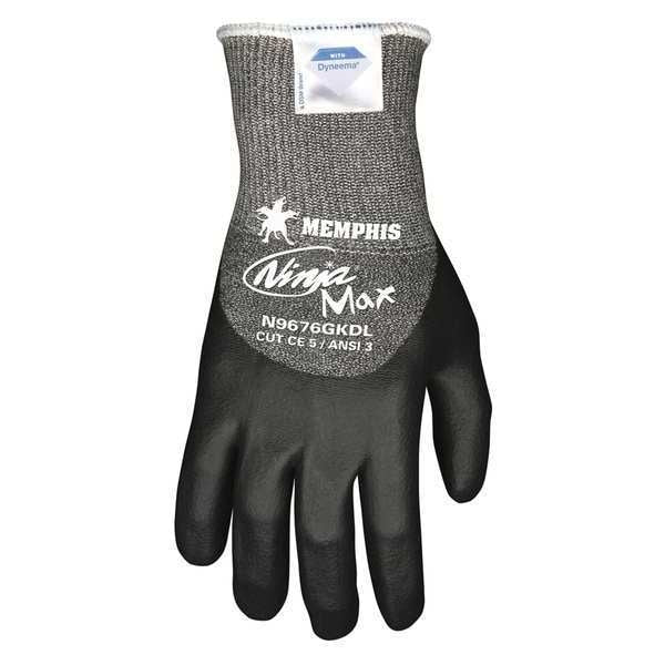 Cut Resistant Coated Gloves, A3 Cut Level, Nitrile/Polyurethane, S, 1 PR