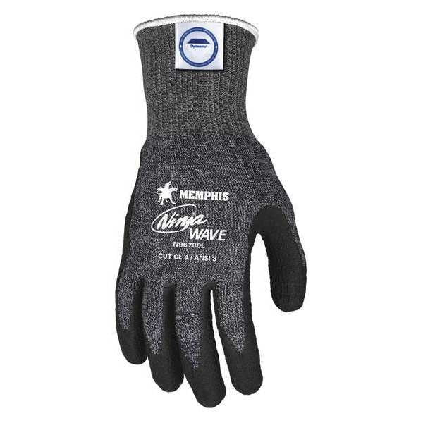 Cut Resistant Coated Gloves, A3 Cut Level, Nitrile, S, 1 PR