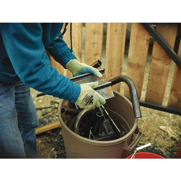 Cut Resistant Coated Gloves, A4 Cut Level, PVC, S, 1 PR