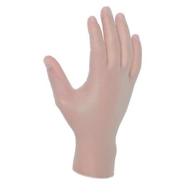 Disposable Industrial/Food Grade Gloves, Vinyl, Powder Free, Clear, M, 100 PK