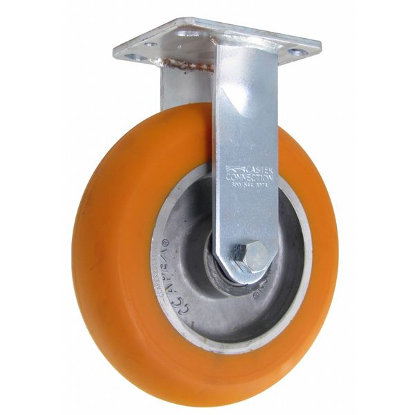 Rigid Plate Caster, Polyurethane, 1200 lb.