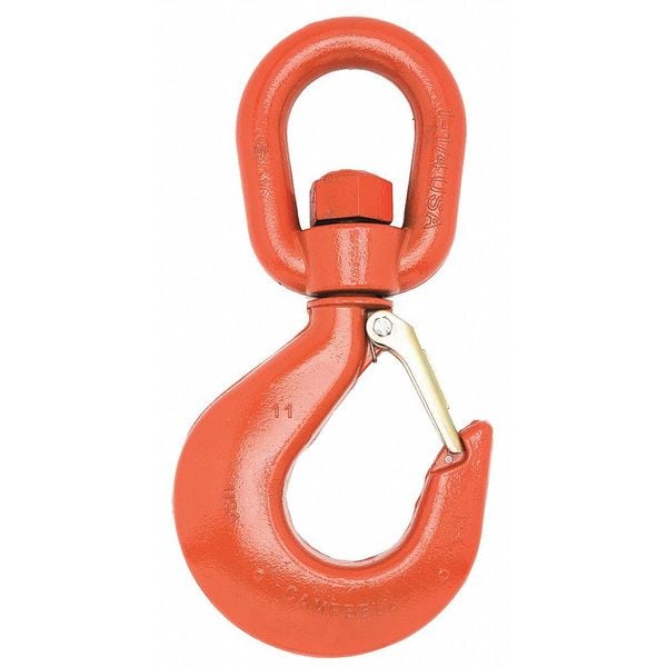 #9 Alloy Latched Swivel Hoist Hk, 7 Ton PL, Forged Alloy, Painted Oran