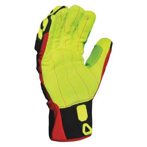 Impact Gloves, Slip On, Corded Cotton, PR