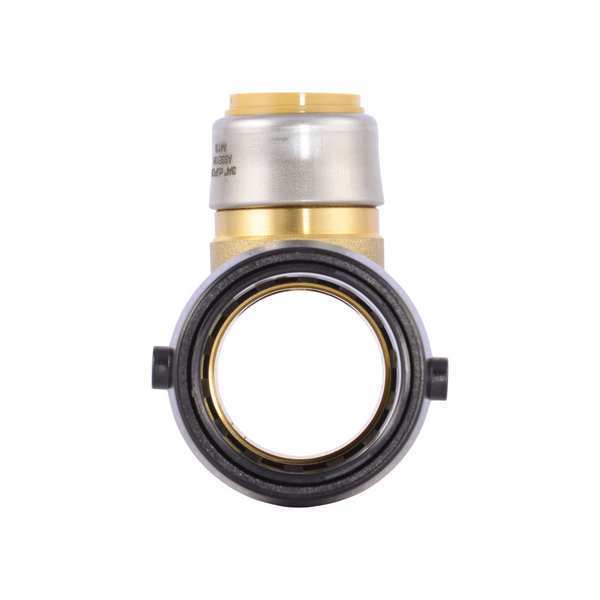 DZR Brass Reducing Tee, 1-1/4 in Tube Size