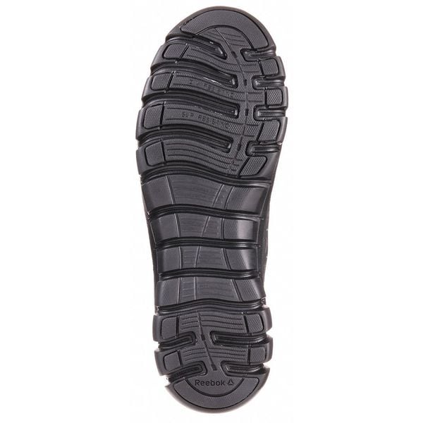 Safety Shoe, 7-1/2, W, Black, Composite, PR