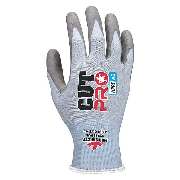 Cut Resistant Coated Gloves, A2 Cut Level, Polyurethane, S, 1 PR